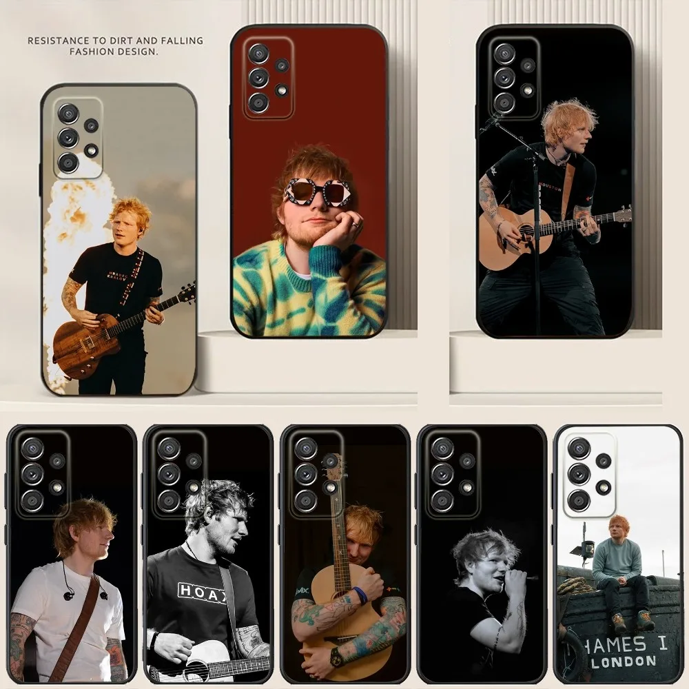 Singer Ed S-Sheeran Phone Case For Samsung S24,S21,S22,S23,S30,Ultra,S20,Plus,Note,10,9,5G Black soft silicone case