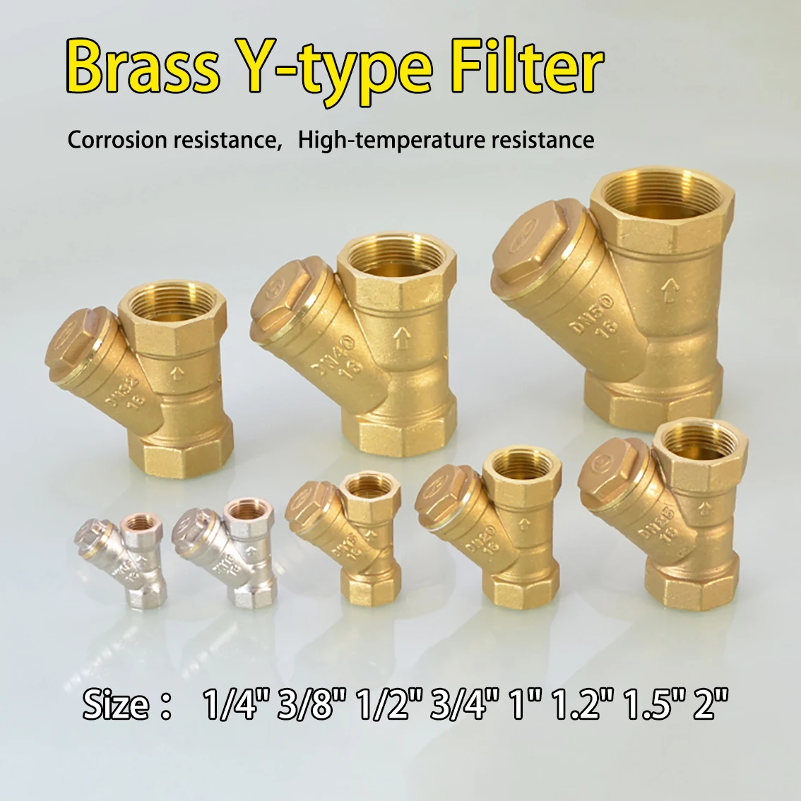 1Pcs Brass Y-type Filter 1/4