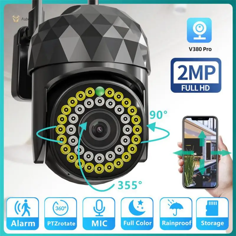 

Night 2mp Ptz Camera Voice Intercom V380 Wifi Ip Camera Motion Detecting 1080p Security Camera 39led Waterproof