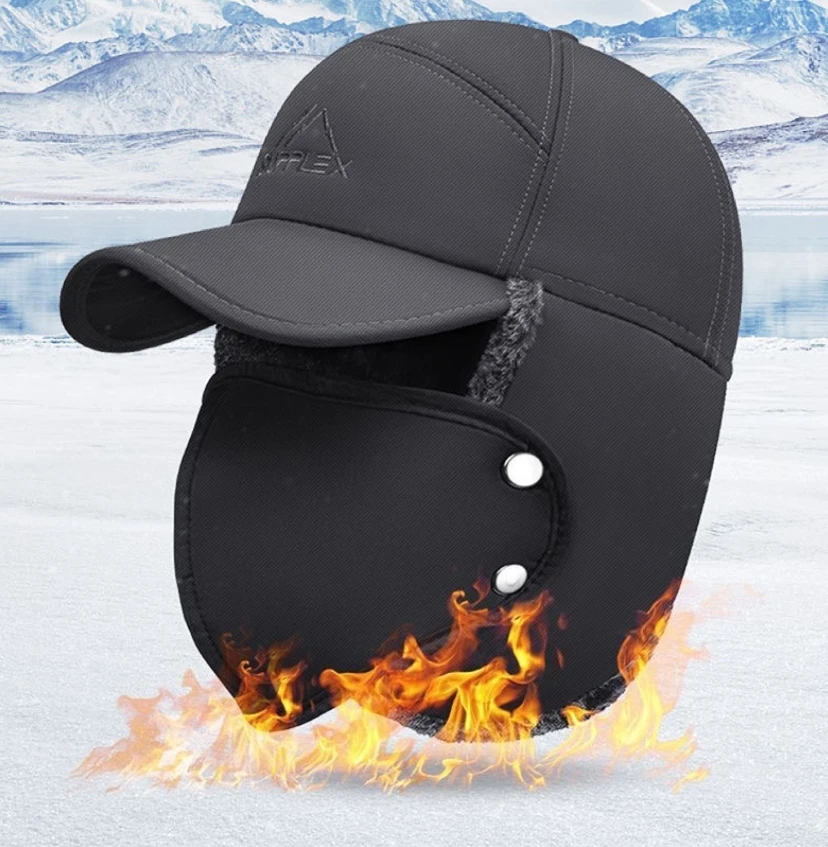 Winter Warm Thickened Artificial Fur Baseball Hat Men's and Women's Skiing Soft Extreme Cold Hat Fishing Hat Outdoor