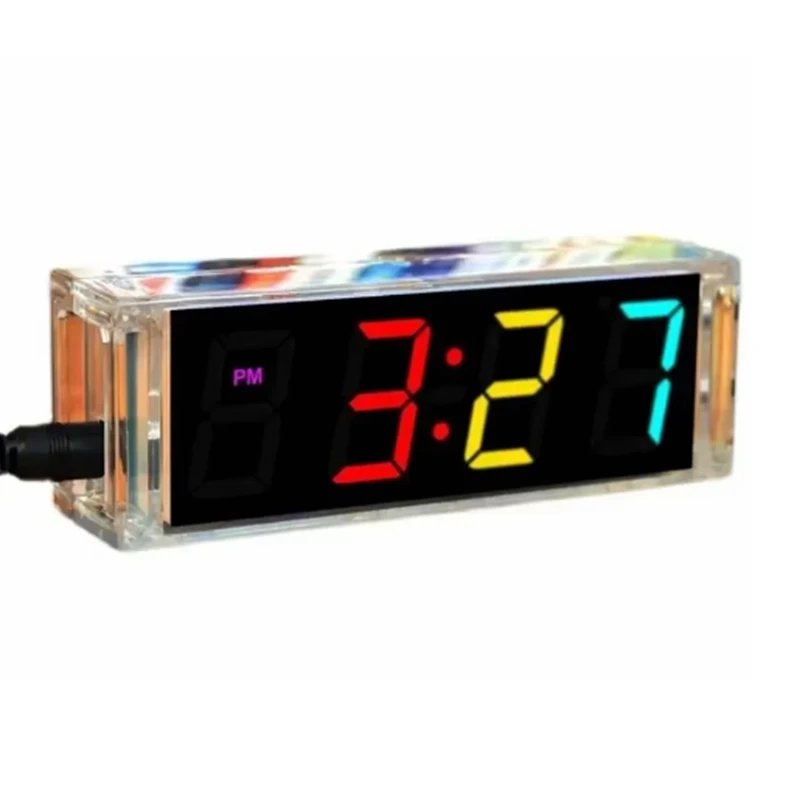 diy clock kit digital tube temperature alarm week display 51 MCU DS1302 diy electronic kit soldering subjest assembly