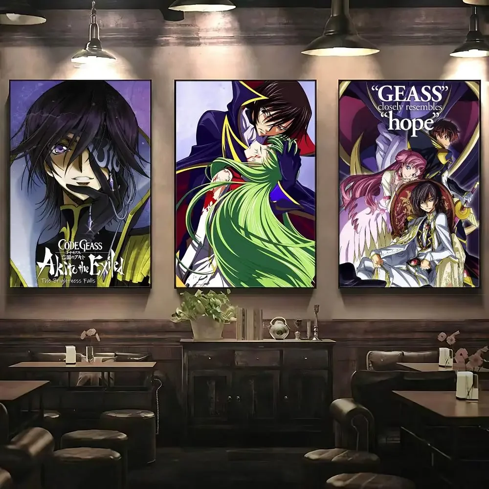 anime Code Geass Lelouch Of The Rebellion  Poster HD Printing Premium Style for Home Decor for Bedrooms Hallways Cafes Gift