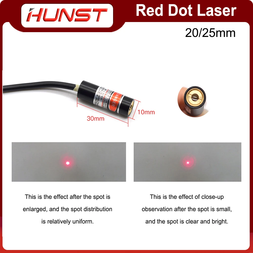 Imagem -05 - Hunst-red Dot Holder Grupo Dispositivo Módulo Diodo Posicionamento Gravação a Laser Cabeça de Corte Dc5v Dia 20 25 mm Diy