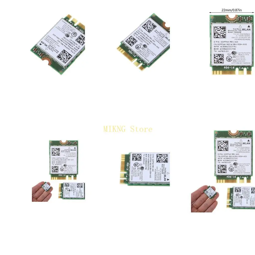 Двухдиапазонный сетевой адаптер Wireless-AC 7260 7260NGW NGFF для M.2 Bluetooth-совместимый, лучшая распродажа