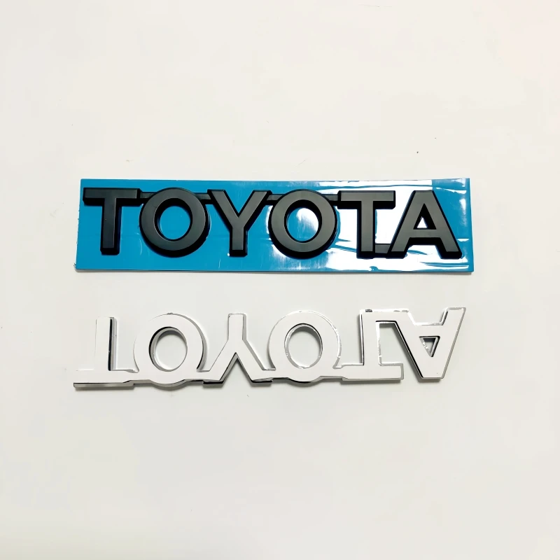 3D black Silver Car Trunk Tail Sticker Emblem Badge Decals Decoration For Toyota Corolla Camry Yaris Chr Auris RAV4 hilux logo