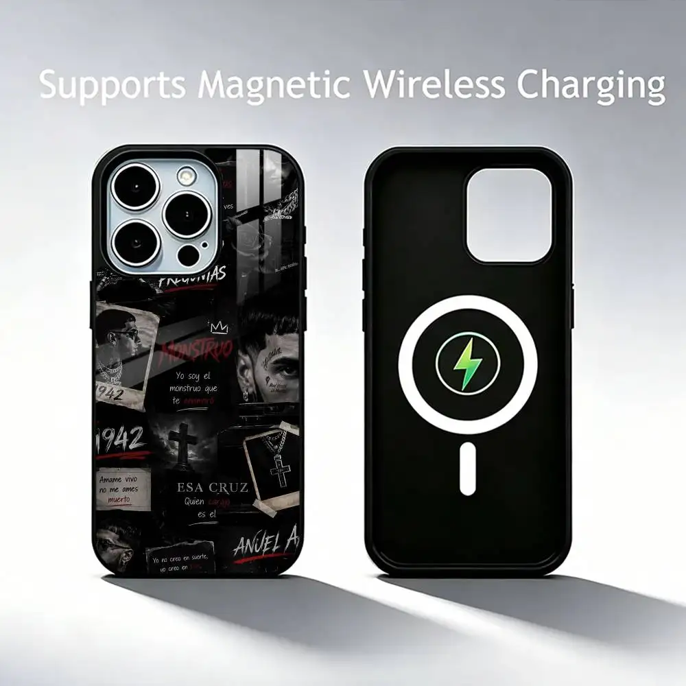 A-Anuel AA Phone Case For iPhone18,17,16,15,14,13,12,11 Plus,Pro Compatible with magnetic wireless charging 4