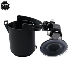 Car Vehicle Window Adjustable Suction Black Cup Mount Drink Beverage Holder Black Interior Accessories