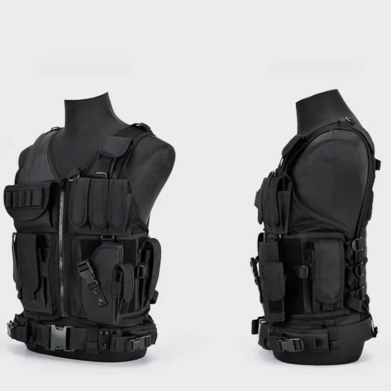 Politie Tactisch Vest Airsoft Trainingsjack Molle Tactisch Vest Militaire Vesten Kogelvrije Vesten Veiligheidsvest Outdoor Jachtvest