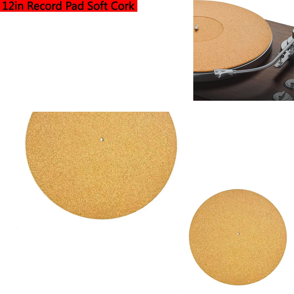 

12in Record Pad Soft Cork Anti-Static Vinyl Mat Turntable Slipmat Pad Diameter 295mm Audio Controller Phonograph Accessories NEW