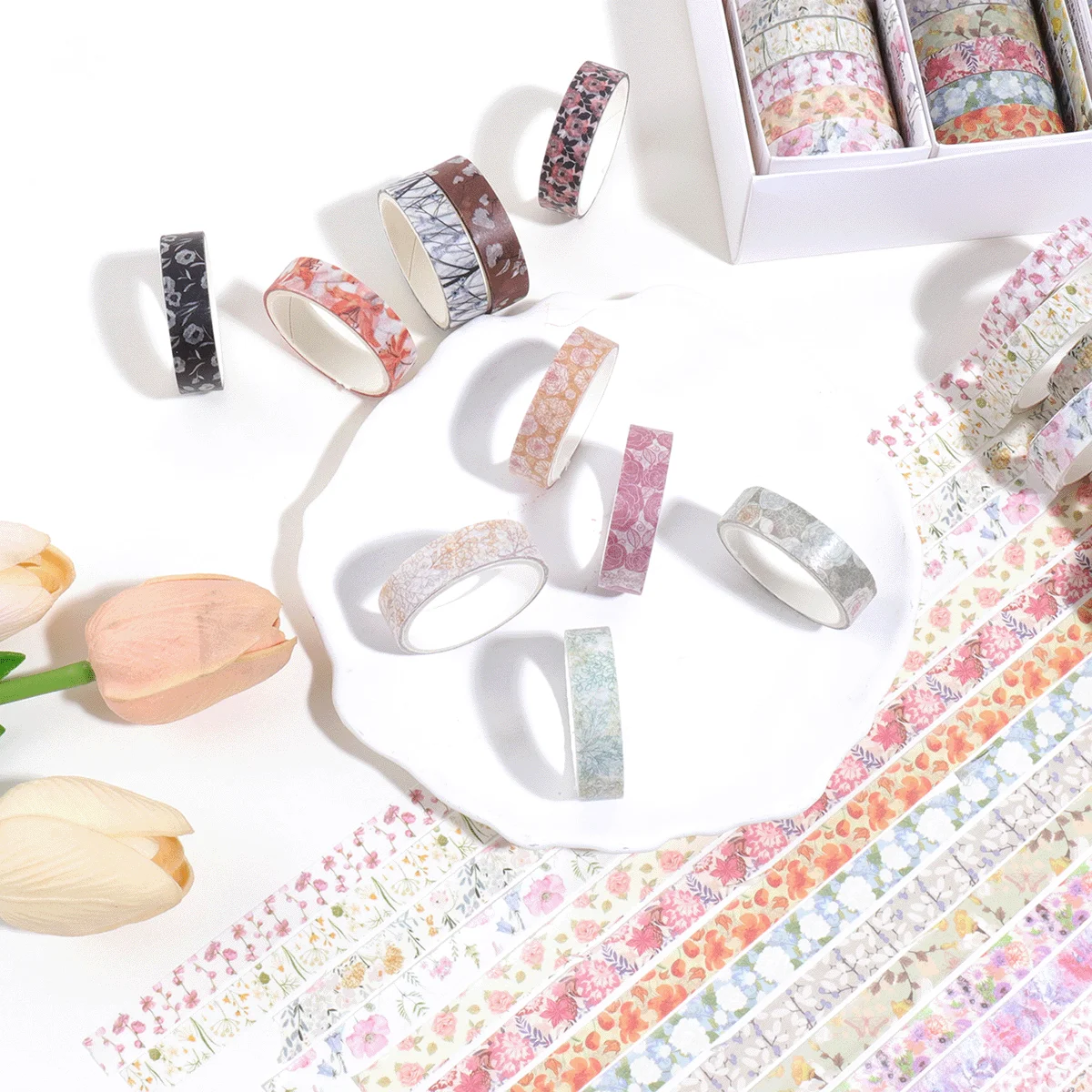 Set Selotip Washi Motif Bunga - Vintage Collectible Magazines ulasan dan harga
