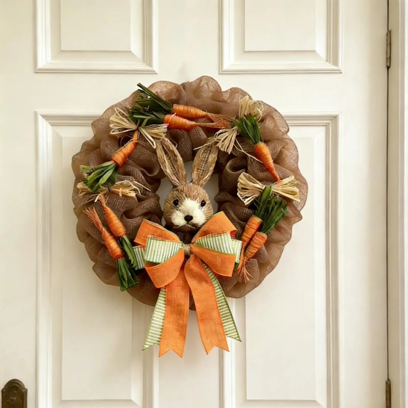 

Пасхальный венок с кроликом, декоративное украшение, 45 см, круглый, для входной двери, окна, крыльца, каминной полки, для дома и улицы
