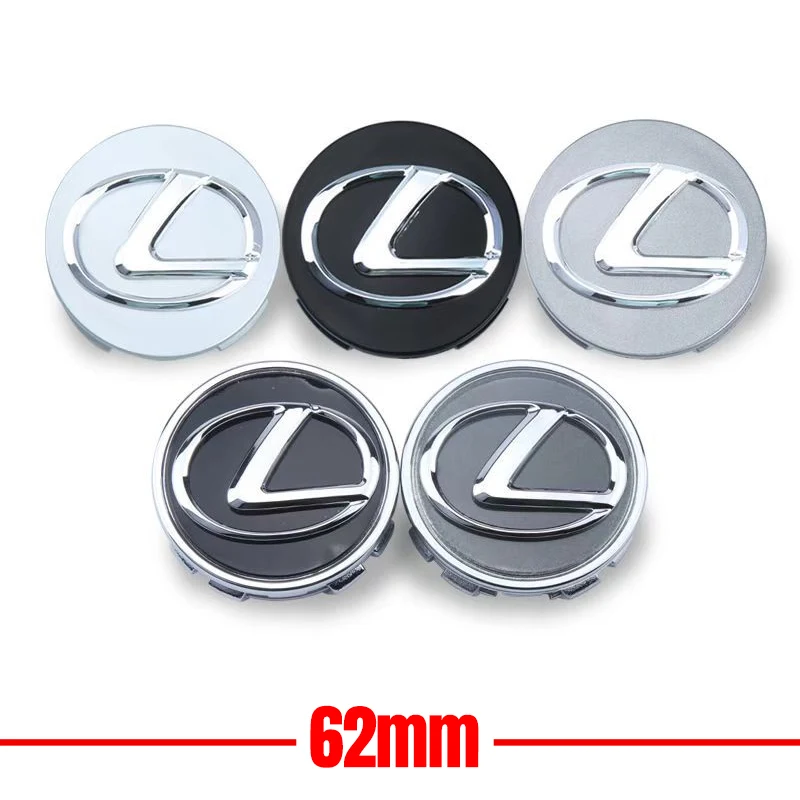 4pcs 62mm Wheel Hub Center Caps For Lexus Badge Cover Hubcaps for NX200T ES200 ES350 IS300 RX240 GS450h LS500h Car Accessories