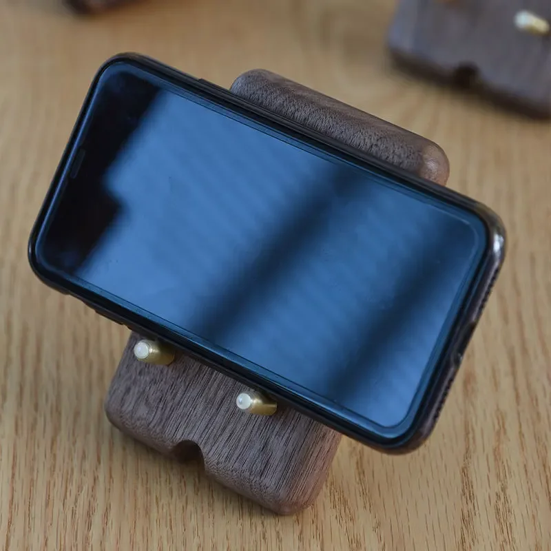 

Wooden Desktop Mobile Phone Stand Phone Holder for Watching Videos and Live Streaming Phone Accessories