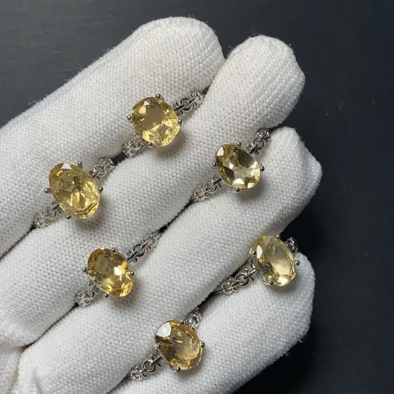 

MM Natural Citrine Ring Adjustable Female Ring Jewelry for Women Gift Wholesale High Quality Vintage Fine