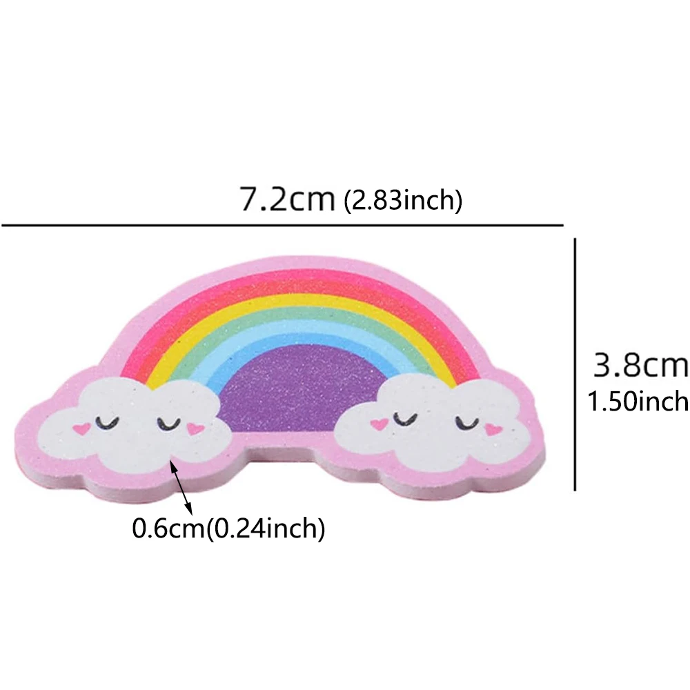 10/20 Teile/los Karton Regenbogen Wolken Nagel Datei Produkt Schöne Druck Stil Polnischen Nägel Werkzeug Für Professionelle/Persönliche/Kinder