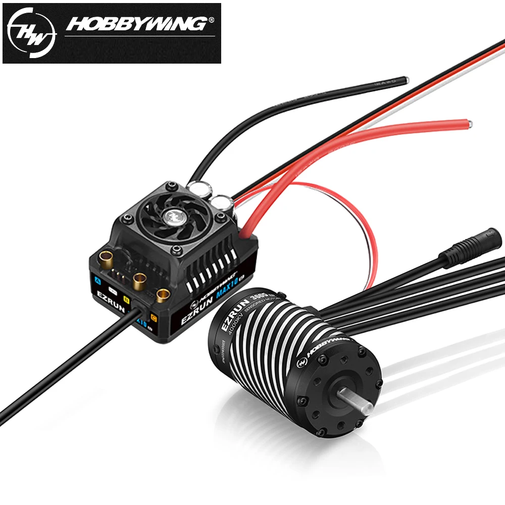 Hobbywing EzRun MAX10 G2 80A/140A Waterproof Brushless ESC & 3652/3665 SD G3 4-Pole Sensored Brushless Motor For 1:10 Truck Car