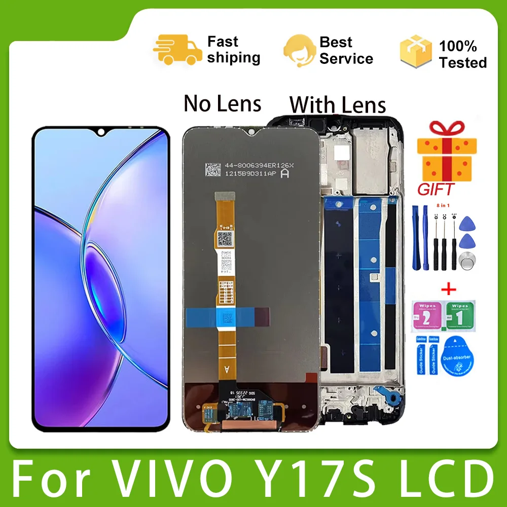 

6,56 "высококачественный ЖК-дисплей для VIVO Y17S, сенсорный экран для VIVO Y17S V2310, ЖК-дисплей с дигитайзером в сборе, замена телефона, ремонт