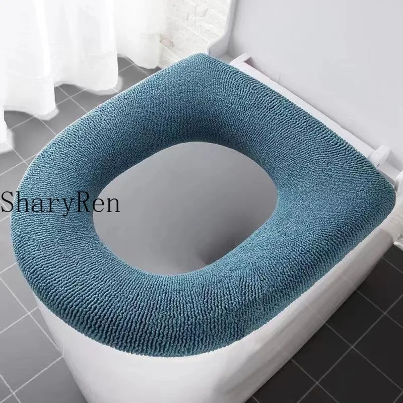 Universele Toiletbrilhoes Pure Kleur Pompoenpatroon Closestool Mat Zacht Warm Toiletbril Kussen Badkamer Toiletaccessoires