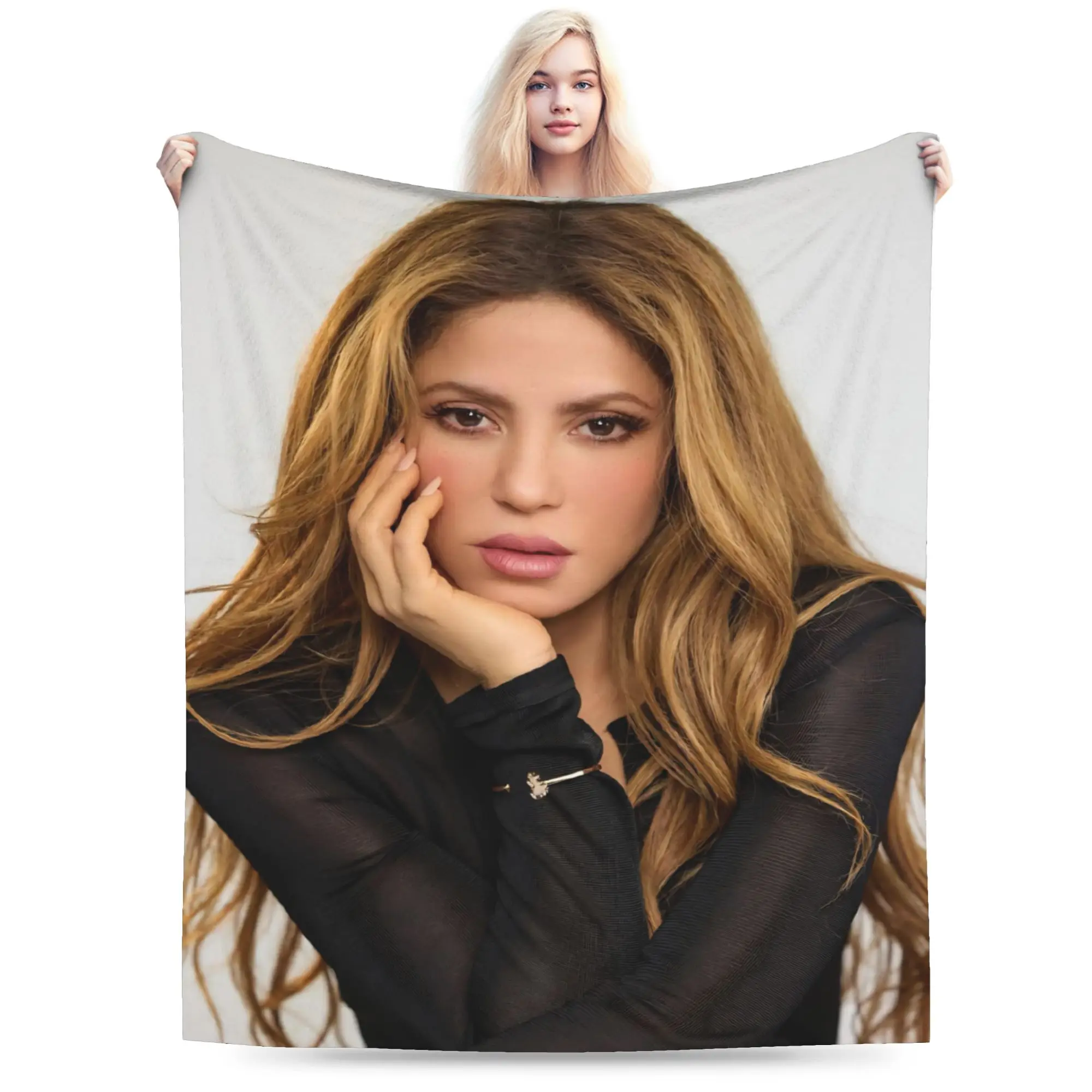 Shakira Singer Blanket Fleece  Comfortable Super Soft Throw Blankets for Sofa Bedspread