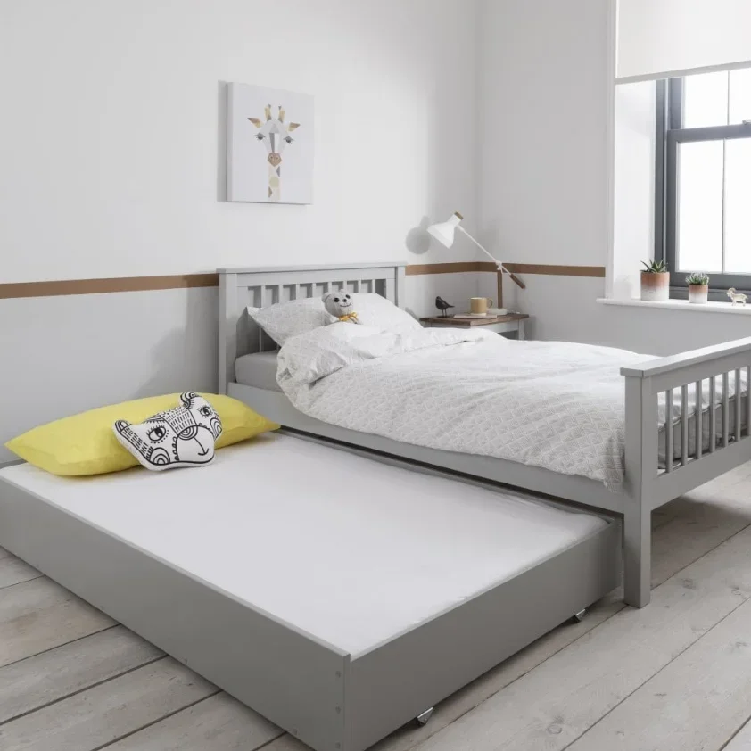 

# Bed Frame Pullout Bed With Drawer Bedroom Furniture Solid Wood Twin Size Platform Bed For Adult Or Teenagers #