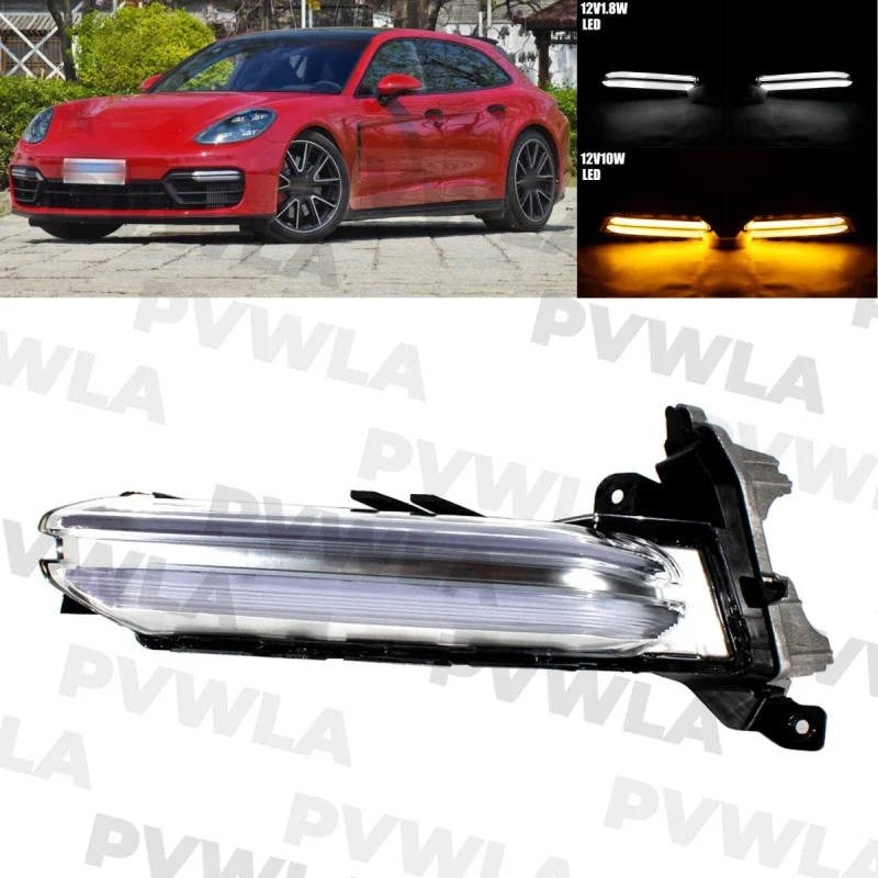 

For Porsche Panamera GTS 2018 2019 2020 Left Side Front LED DRL Daytime Running Light Lamp Assembly