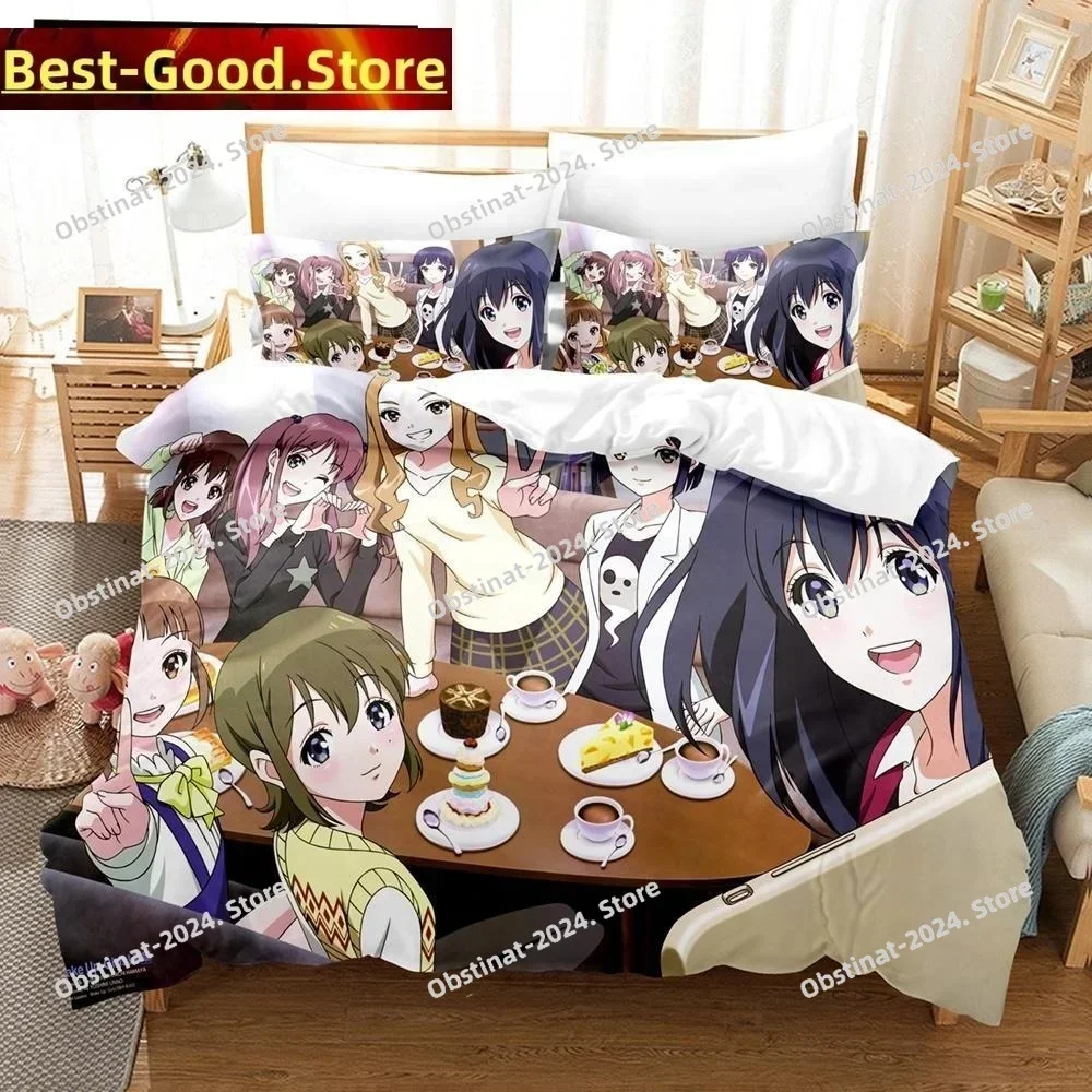 3D Print Anime Kawaii Wake Up, Girls! Bedding Set Single Twin Full Queen King Size Bed Set Adult Kid Bedroom Duvet cover Sets
