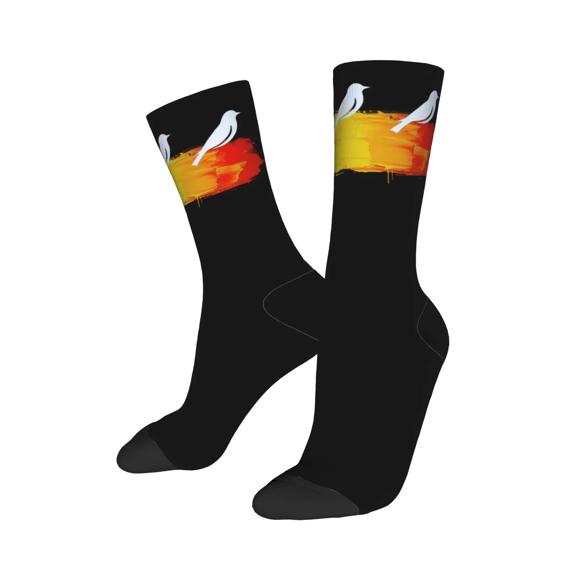 Bobs Marleys Stockings Three Little Birds  Funny Socks Men Breathable Socks Autumn Outdoor Design Anti-Slip Socks Gift