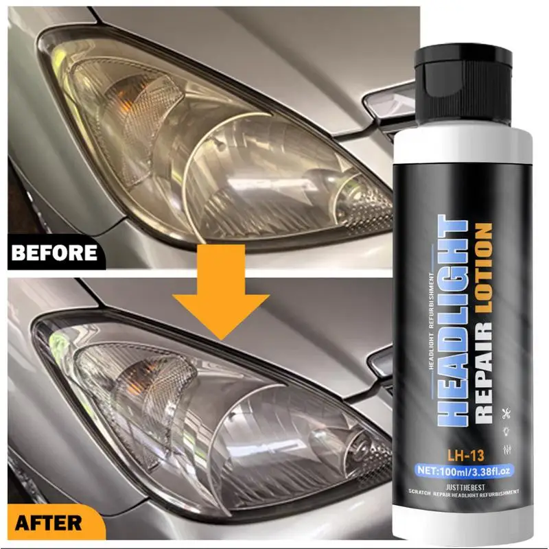 Headlight Restorer Cleaner Liquid Repair Agent Headlight Refurbishment Renewal Powerful Protective Automotive Lights Restorer