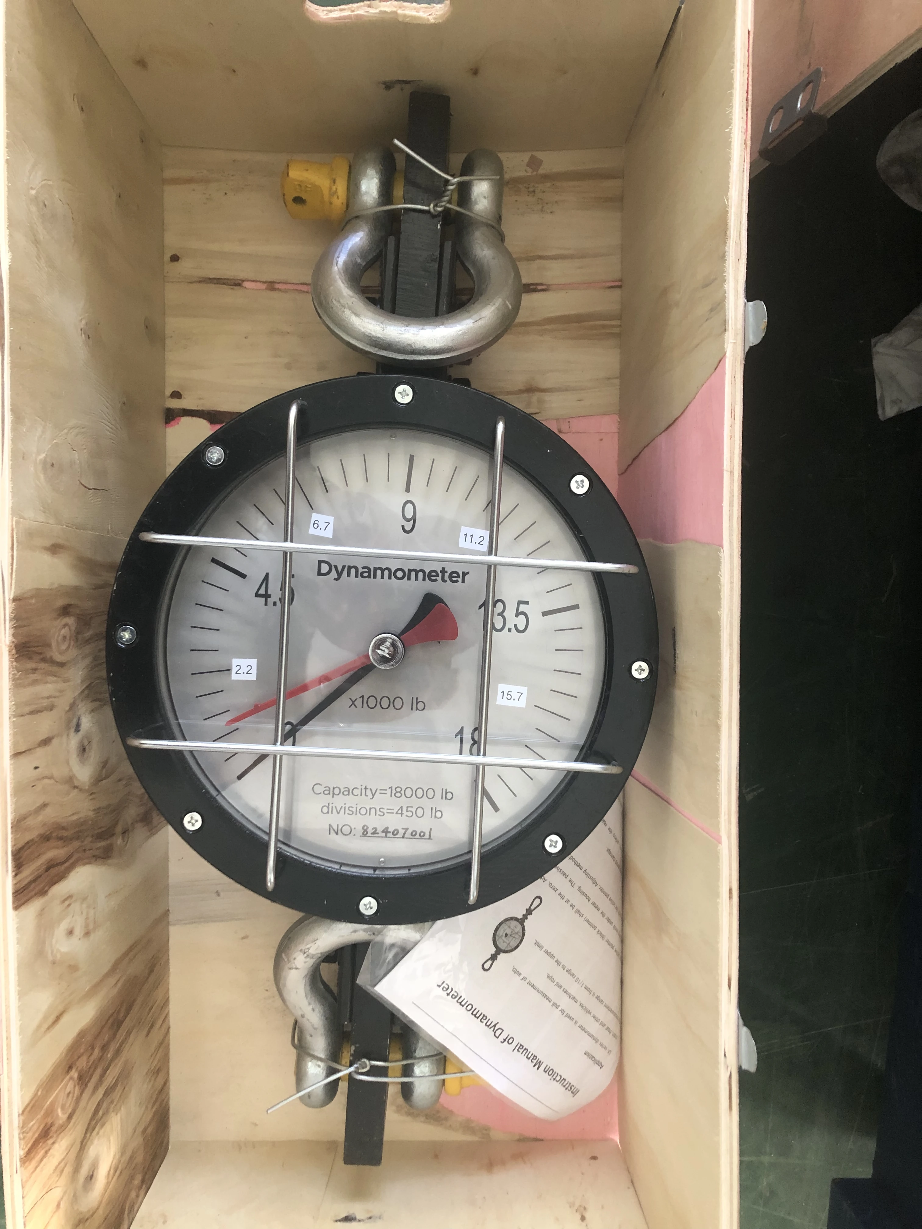 Spirit Level 18000lb LK-1 Tensile Force Gauge Dynamometer Measuring Instrument