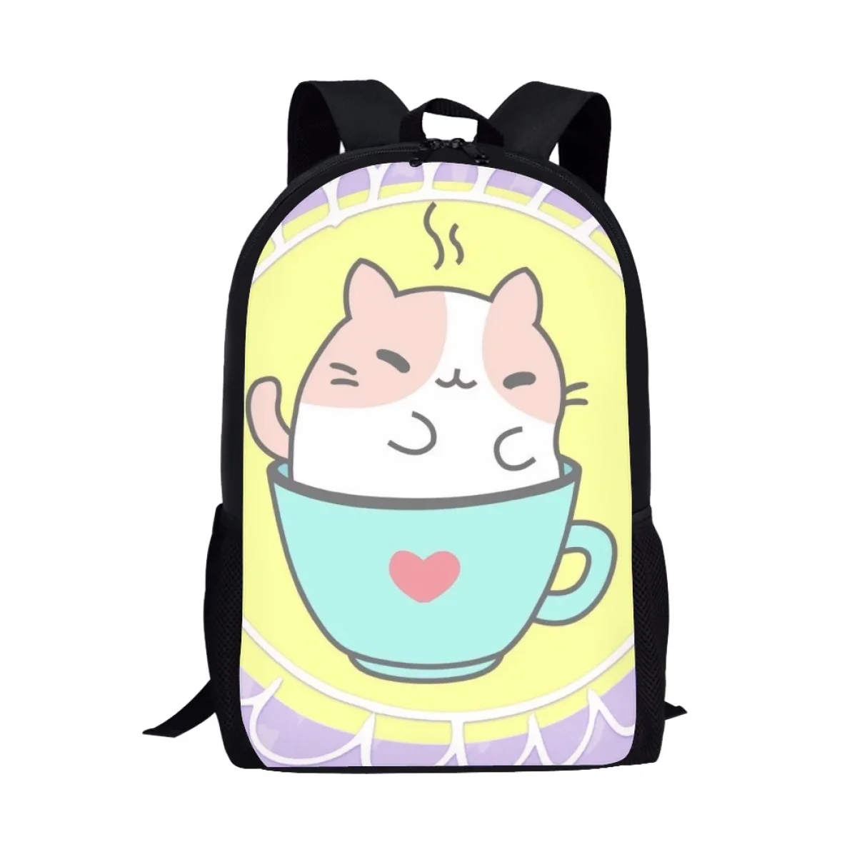 Cartoon Kitten Kids School Bags Little Cats Pattern Children Book Bags Casual Travel Backpack Toddler Boys Girls School Backpack