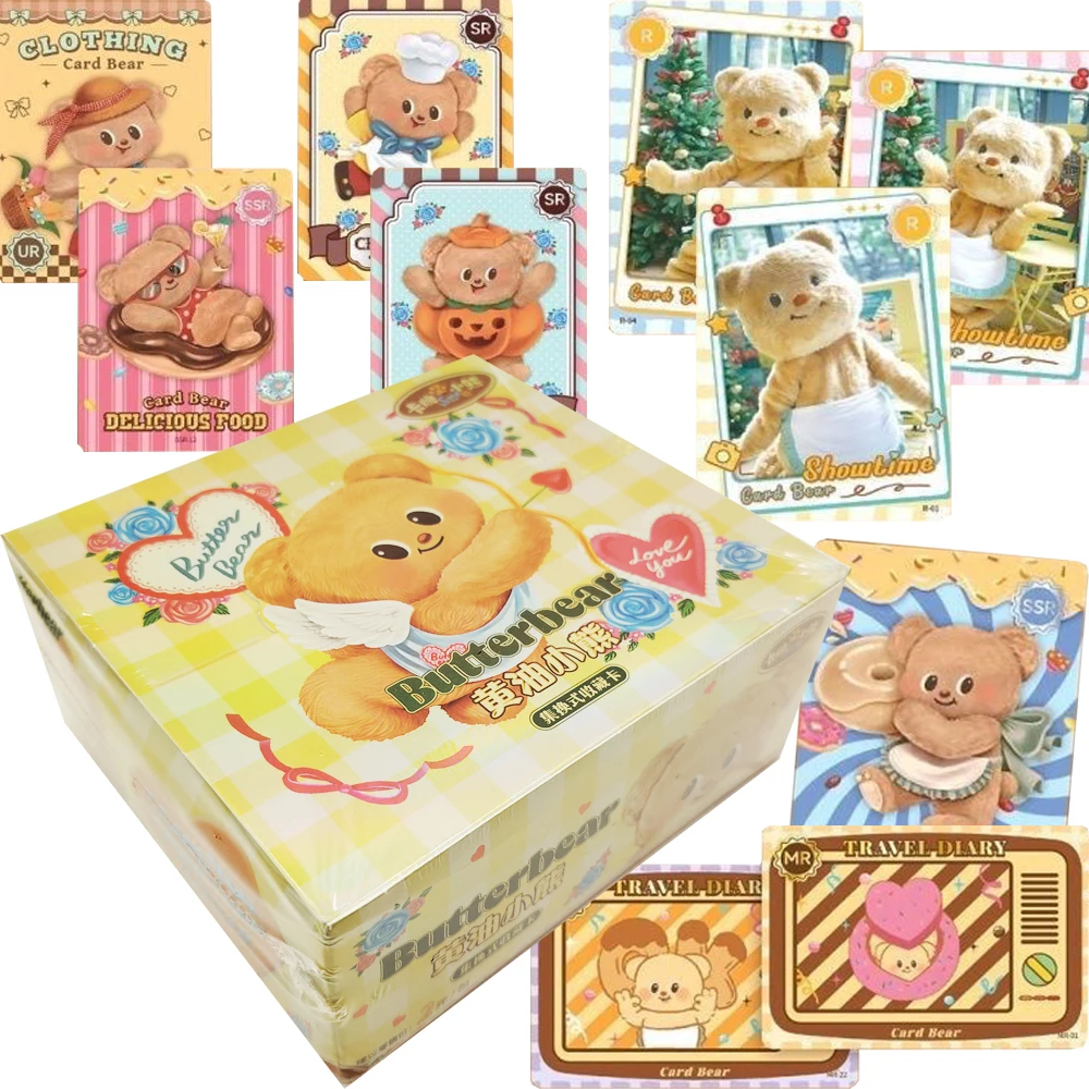 

Wholesale Butter Bear Collection Cards Cute Cartoon IP Character Exquisite Creative Peripheral Anime Cards Girls Christmas Gifts