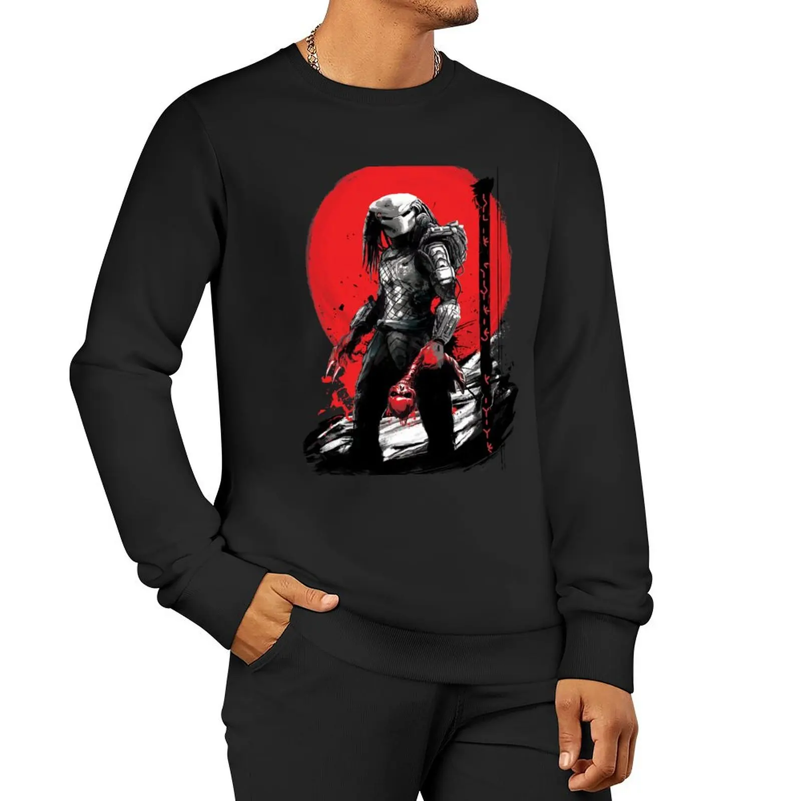 

Hunter's Moon- Predator Sweatshirt clothes for men korean autumn clothes anime clothing sweatshirt for men