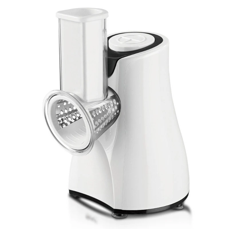Rotary Electric Cheese Grater & Vegetable Chopper - 5-in-1 Multi-Function Kitchen Slicer with Stainless Steel Blades