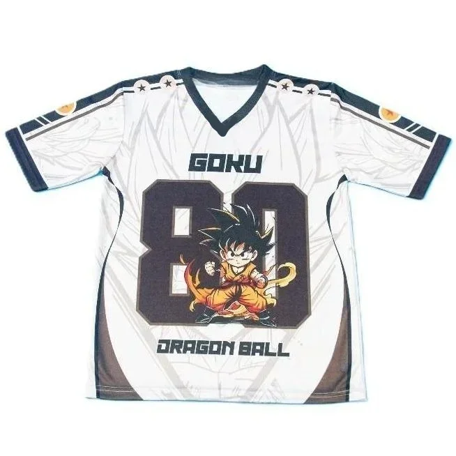 Dragon Ball Kid Goku Nimbus Cloud 3D-All-Over-Print-T-Shirt mit V-Ausschnitt, Anime Son Goku Kurzarm-Sport-T-Shirt, Unisex-Fan-St – Detail 5