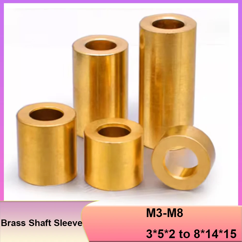M3-M8 3*5*2 to 8*14*15 Powder Metallurgy No Oil Bearing Copper Sleeve Brass Shaft Sleeve Rust Prevention Bearing Sleeve Base