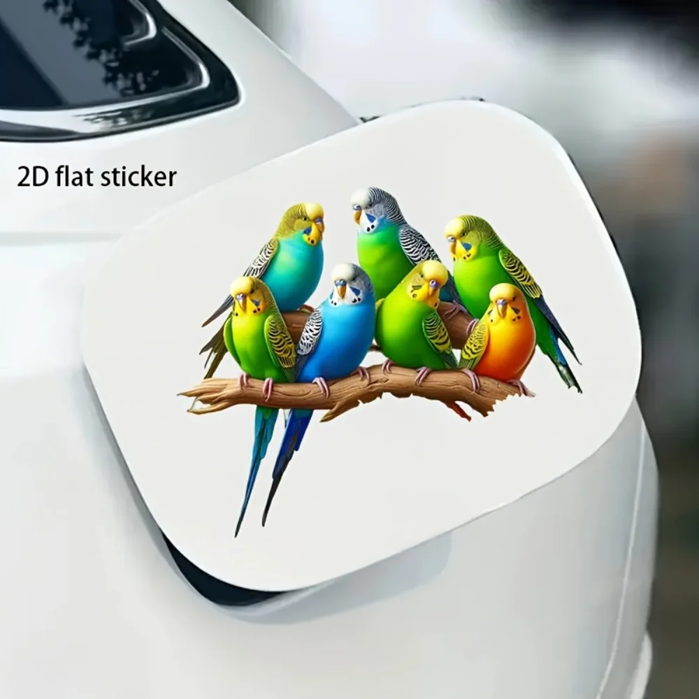 1 Cute Parrot Vinyl Sticker Suitable for Cars Trucks Motorcycles Windows Walls Self Adhesive Single Use Can Be Attached to
