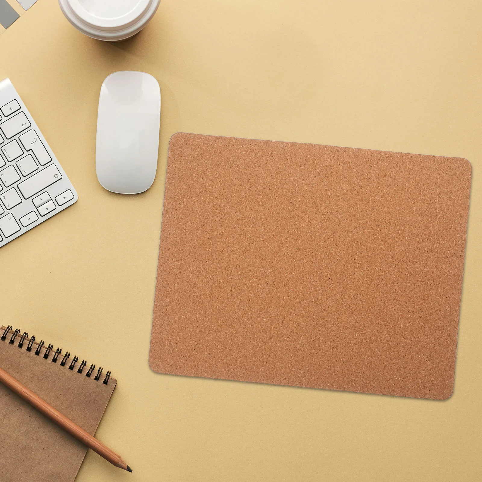 แผ่นรองโต๊ะทำงานทำจากไม้ก๊อกธร - Desk Setup Natural บทวิจารณ์และราคา