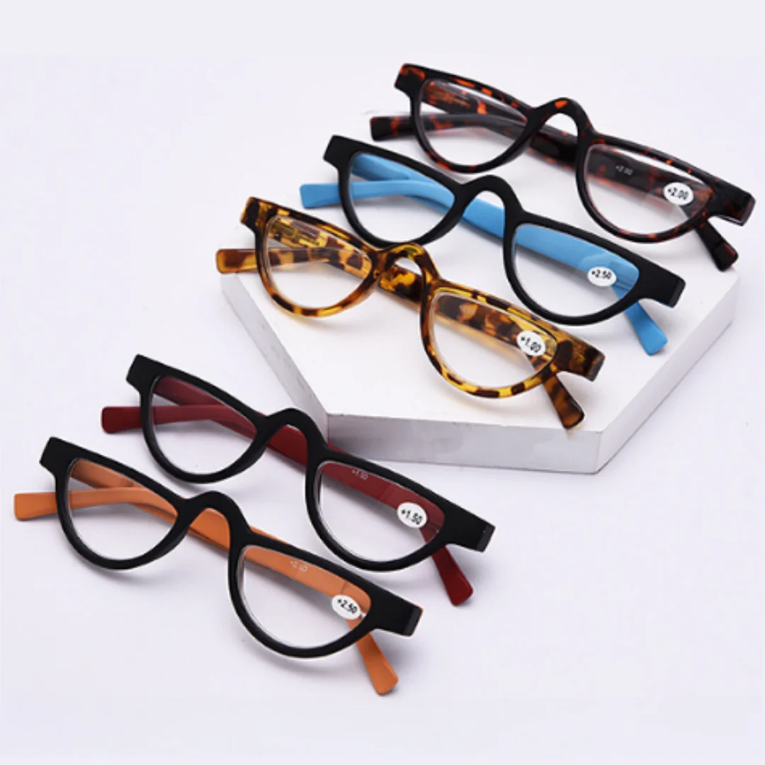 Vintage Cat Eye Full Frame Reading Glasses For Men Women Blue Light Resistant Presbyopia Glasses Retro Unisex Portable Glasses