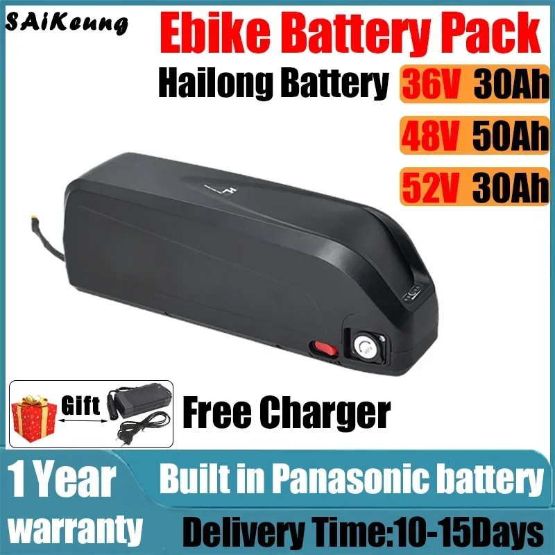 Originele 36V 48V 52V Ebike Elektrische Fiets Battery 20ah 25ah 30ah 40ah 50ah 60ah 500W 1000W 3000W High Power Lithium Battery