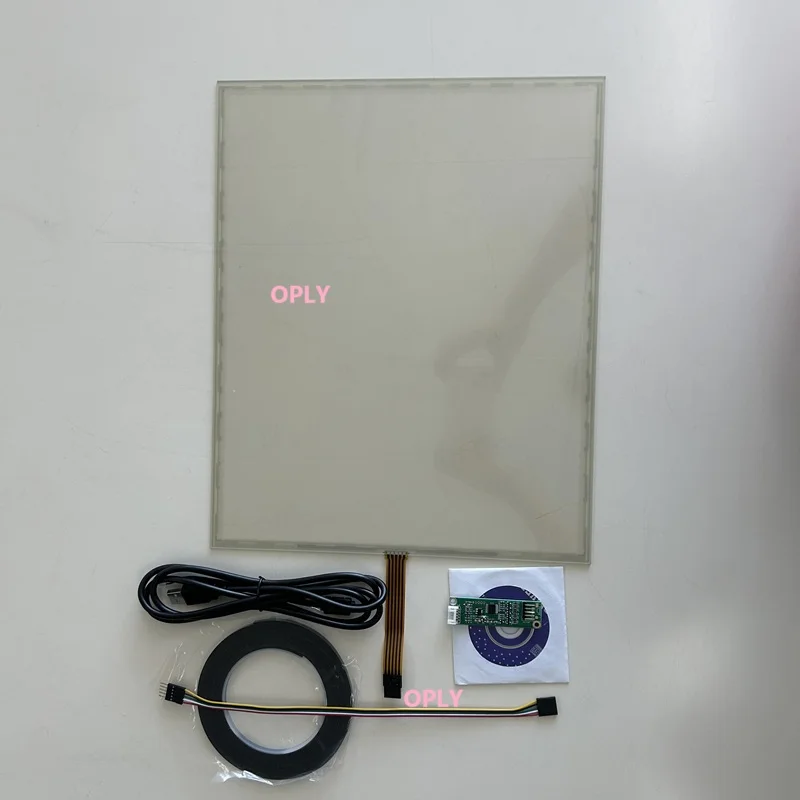 

355*288 5 Wire MM 4:3 17 inch Resistive touch screen panel glass Thick for industrial advertising car display