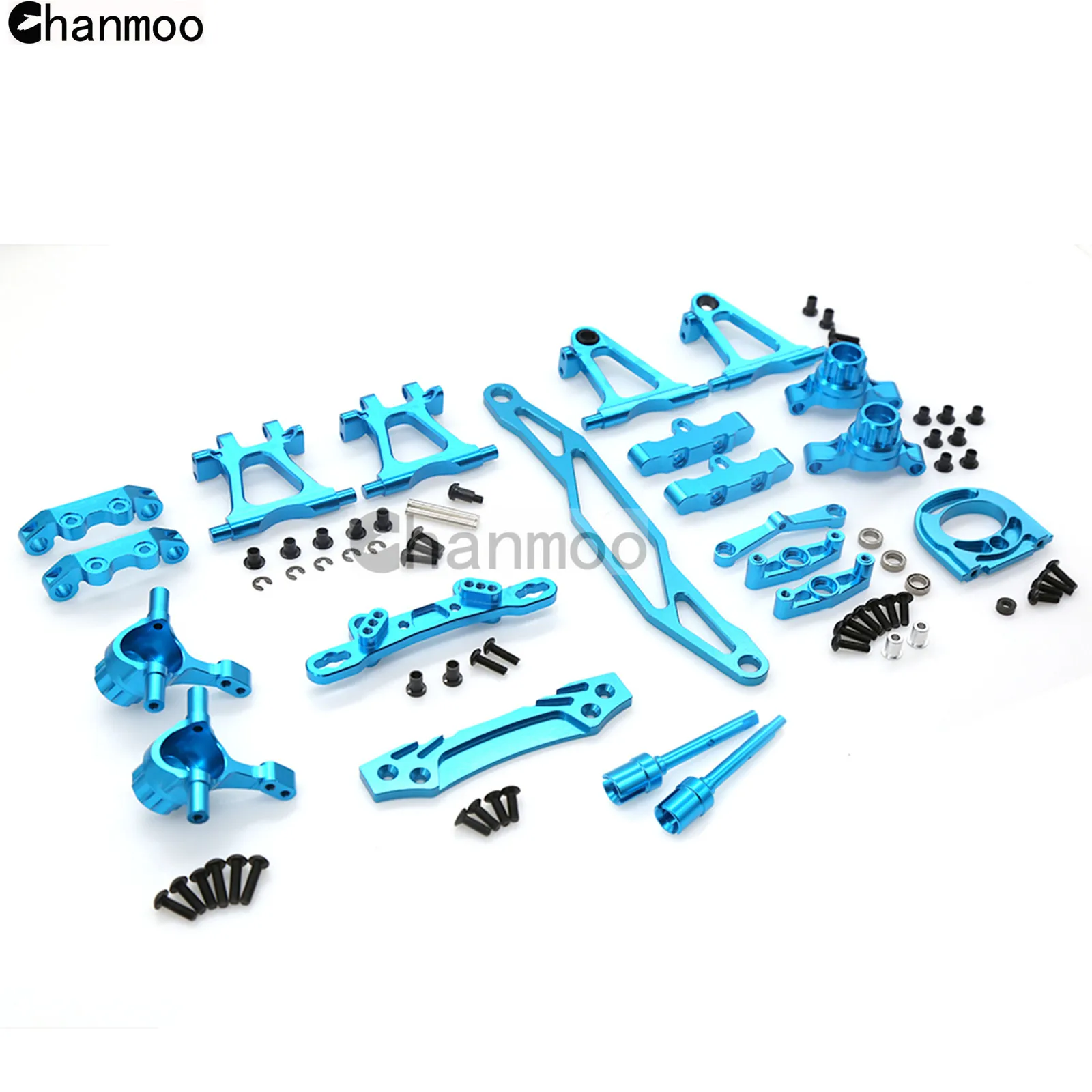 TT-02 Modification Accessory Kit Metal Swing Arm Steering Cup CVD Bumper Motor Base for 1/10 RC Car Tamiya TT02 Upgrade Parts image 3