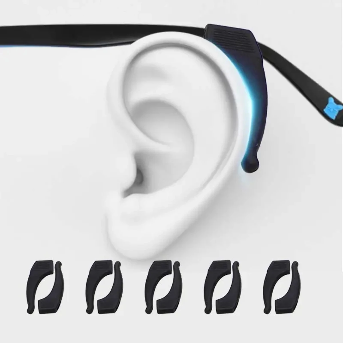 5/10 pairs Top Quality Silicone Anti-slip Holder For Glasses Accessories Kids/Adults Ear Hook Sports Eyeglass Temple Tip stoppers
