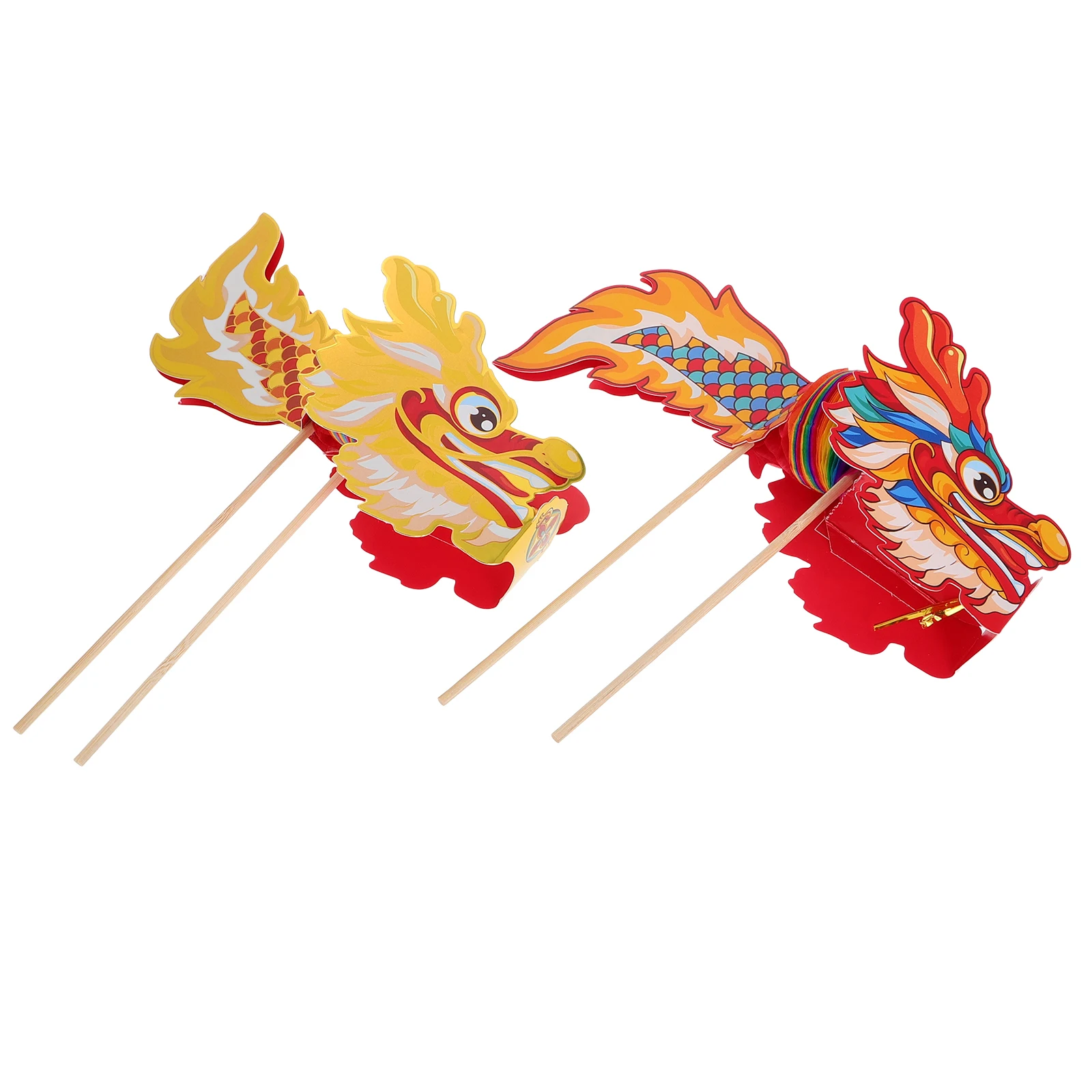 

2 Pcs Decoration 3d Paper Decorations Decorate 2024 Chinese New Year Decors Toys Wood Garlands Crafts