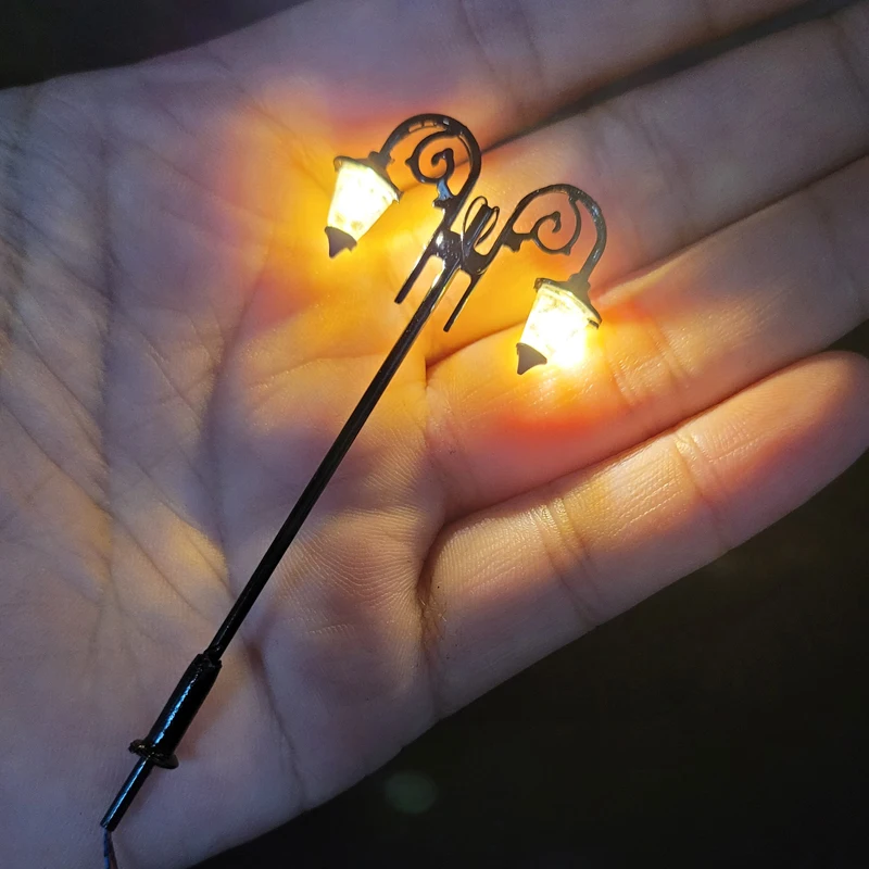 Lot De 5 Lampadaires LED à L'échelle HO – Pour Train Miniature Et Décoration Jardin
