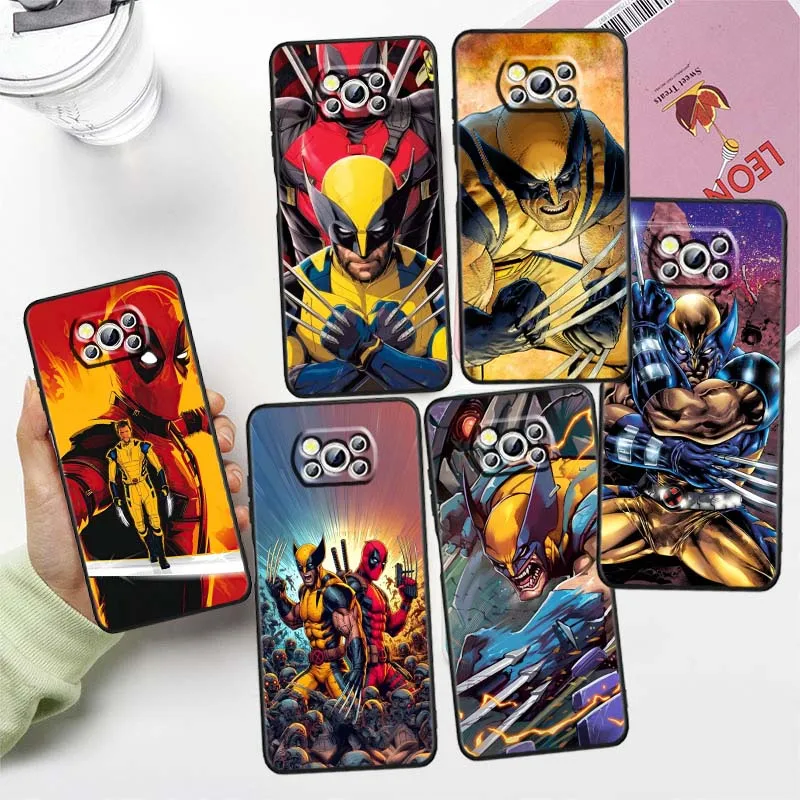 

Marvel Wolverine Anime For Xiaomi Mi Poco F3 F4 F5 F6 X3 X4 X5 X6 X7 M3 M4 M5s M5 M6 GT Pro 5G Black Cover Phone Case