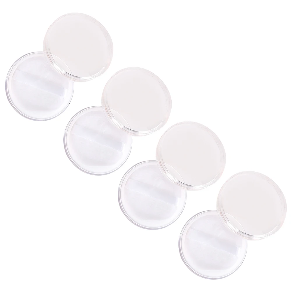

4pcs Portable Powder Box Empty Container for Loose Powder Compact Travel Accessory Durable Storage Case PP Material