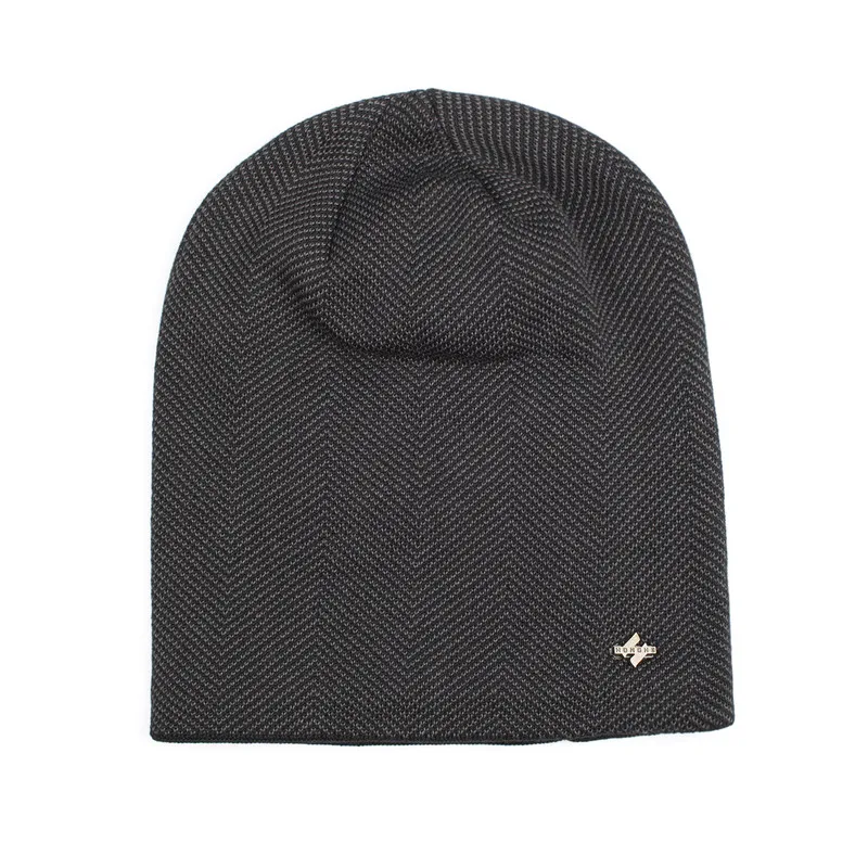 Zhongmei Fleece-Lined Knit Beanie HIron Label Pullover Autumn Winter Collection Warm Casual Hat for Men And Women
