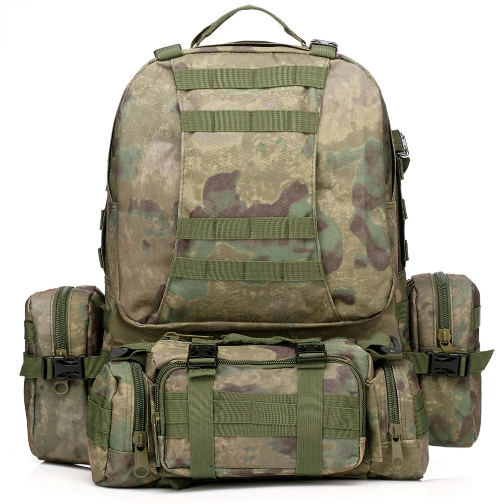 55L Tactical Backpack Molle Trekking Hunting Bag Waterproof Outdoor Sport  Rucksack Camping Hiking Climbing Assault Pack