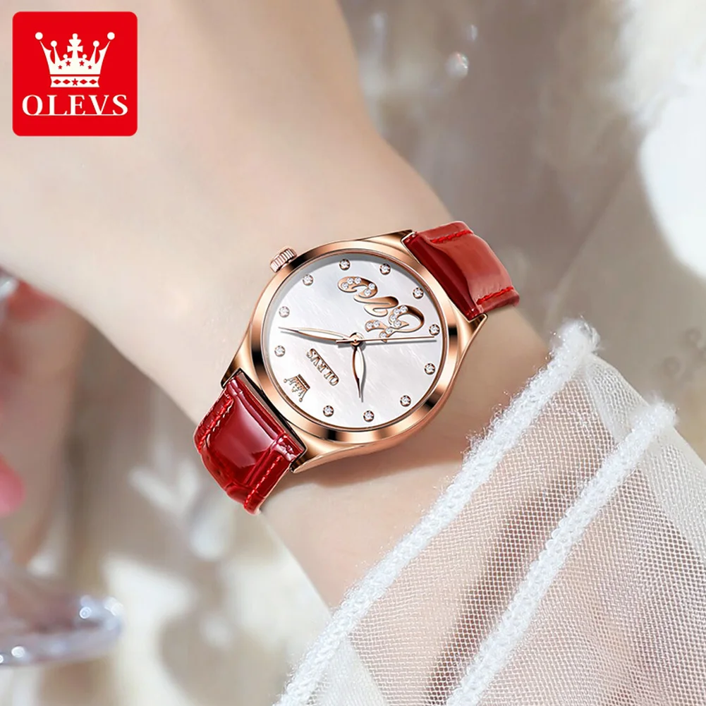 OLEVS брендовые модные водонепроницаемые светящиеся женские кварцевые часы 5581