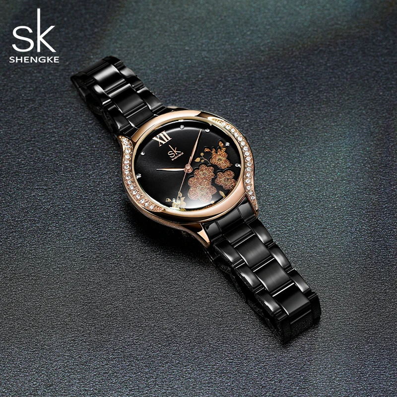 Shengke – montre-Bracelet De luxe pour femmes, à Quartz, précise, nouvelle collection 2022